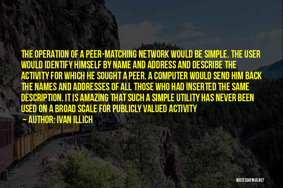 Computer Network Quotes By Ivan Illich