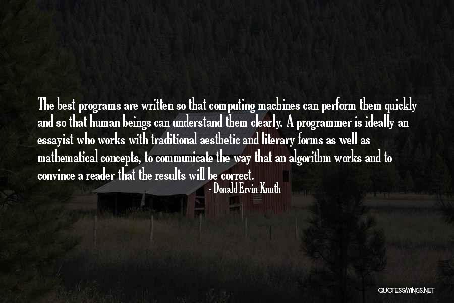 Computer Programmer Quotes By Donald Ervin Knuth Computer Programmer Quotes By Donald Ervin Knuth