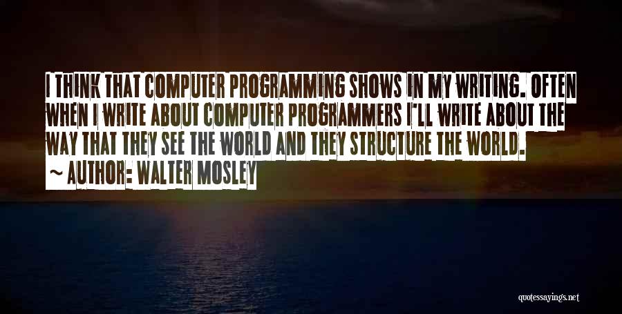 Computer Programming Quotes By Walter Mosley