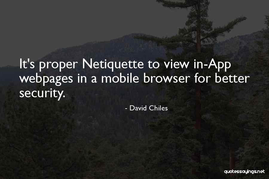 Computer Security Quotes By David Chiles