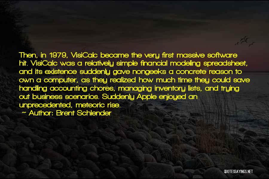 Computer Software Quotes By Brent Schlender
