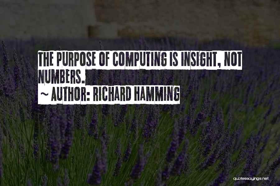 Computing Quotes By Richard Hamming