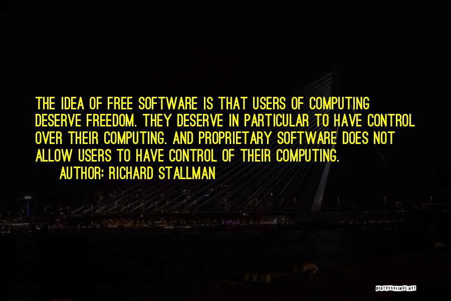 Computing Quotes By Richard Stallman