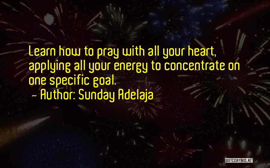 Concentrate On Goal Quotes By Sunday Adelaja