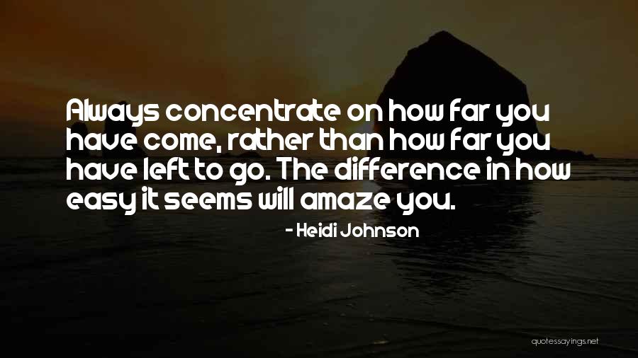 Concentrate On You Quotes By Heidi Johnson Concentrate On You Quotes By Heidi Johnson