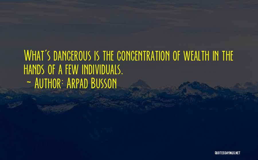 Concentration Of Wealth Quotes By Arpad Busson