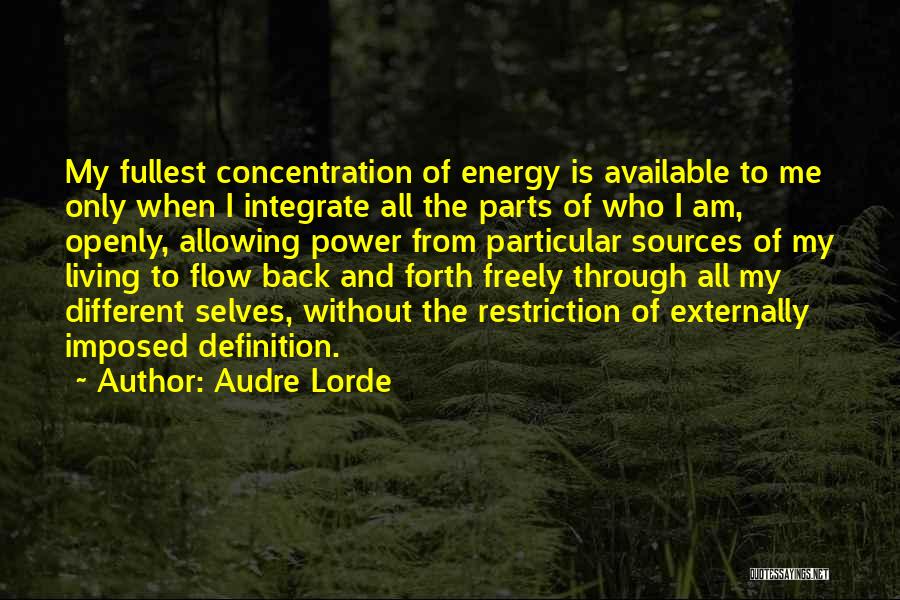 Concentration Quotes By Audre Lorde