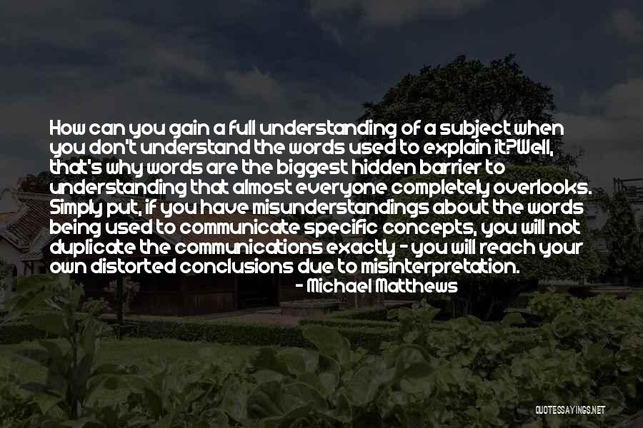Concepts And Conclusions Quotes By Michael Matthews Concepts And Conclusions Quotes By Michael Matthews