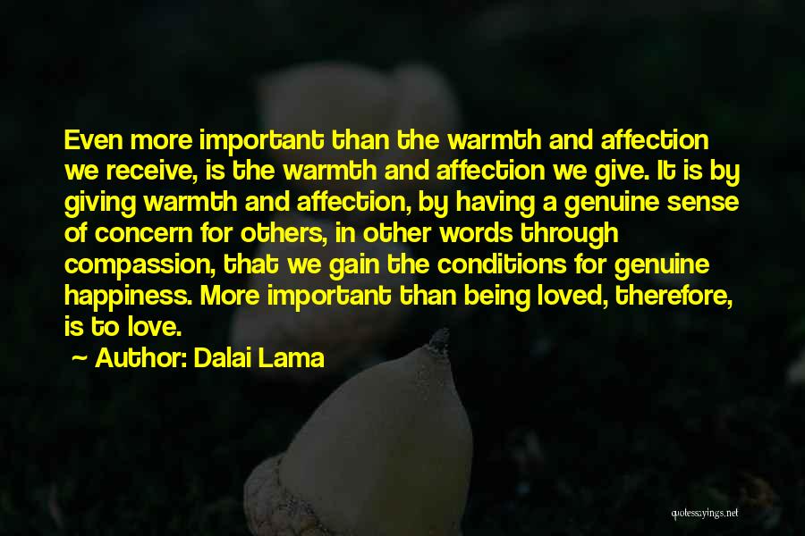 Concern For Loved Ones Quotes By Dalai Lama