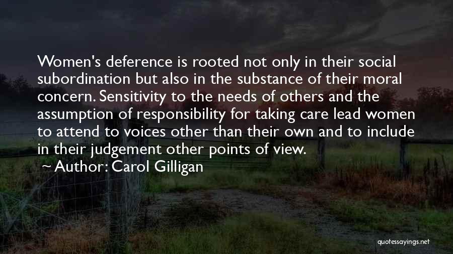 Concern To Others Quotes By Carol Gilligan