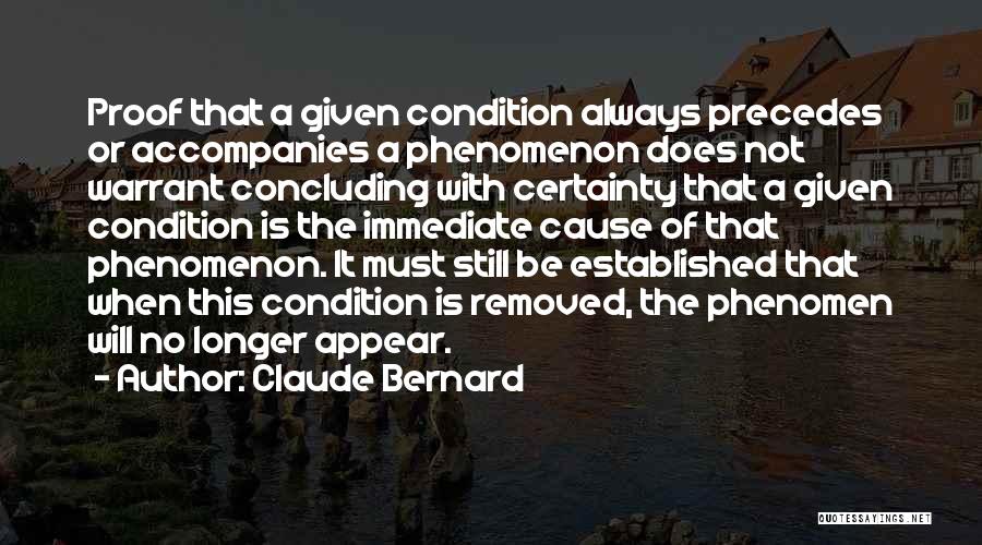 Concluding Quotes By Claude Bernard