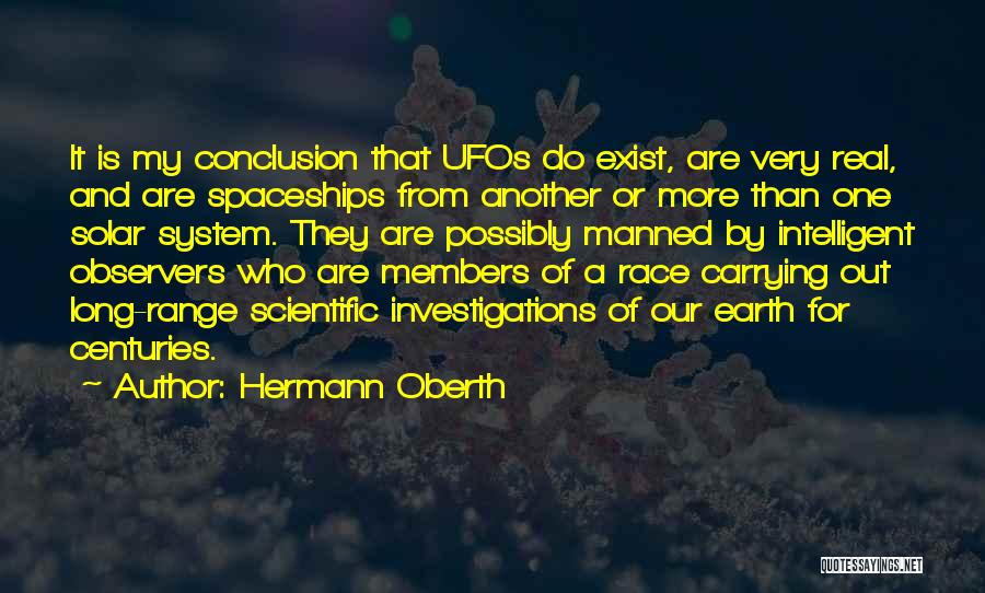 Conclusion Quotes By Hermann Oberth