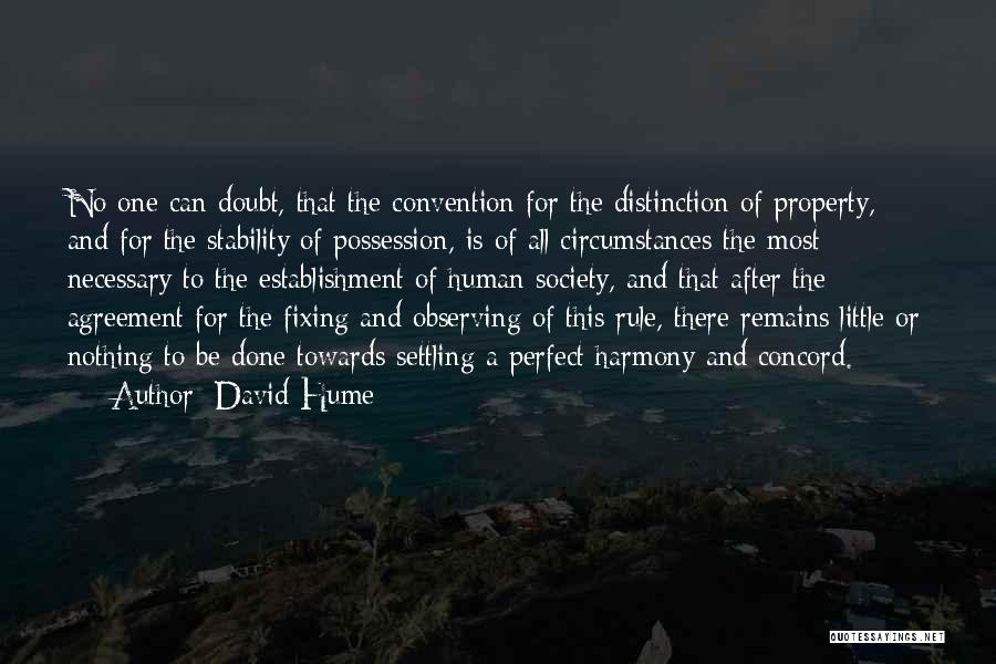 Concord Quotes By David Hume