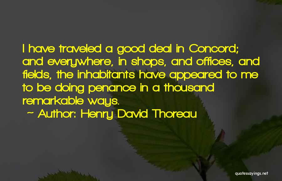 Concord Quotes By Henry David Thoreau