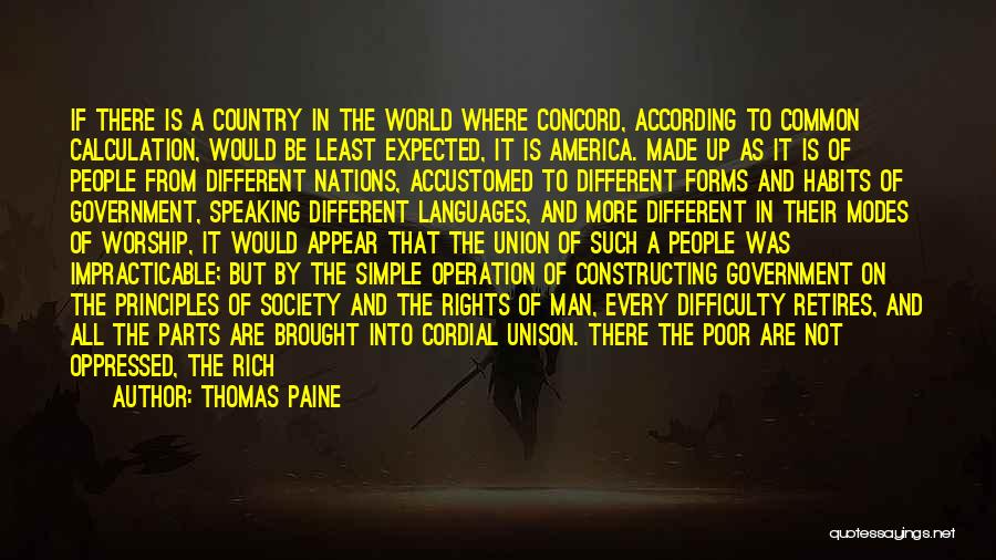 Concord Quotes By Thomas Paine