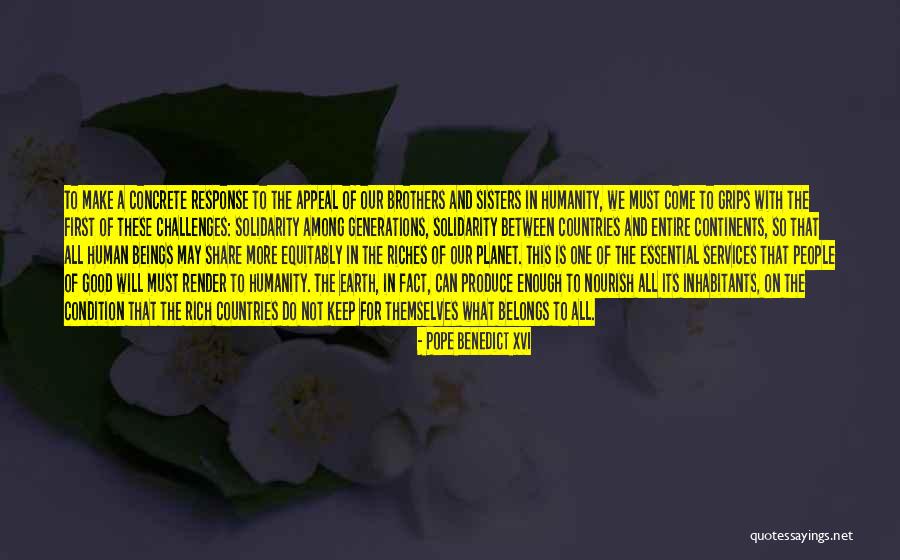Concrete One Quotes By Pope Benedict XVI Concrete One Quotes By Pope Benedict XVI