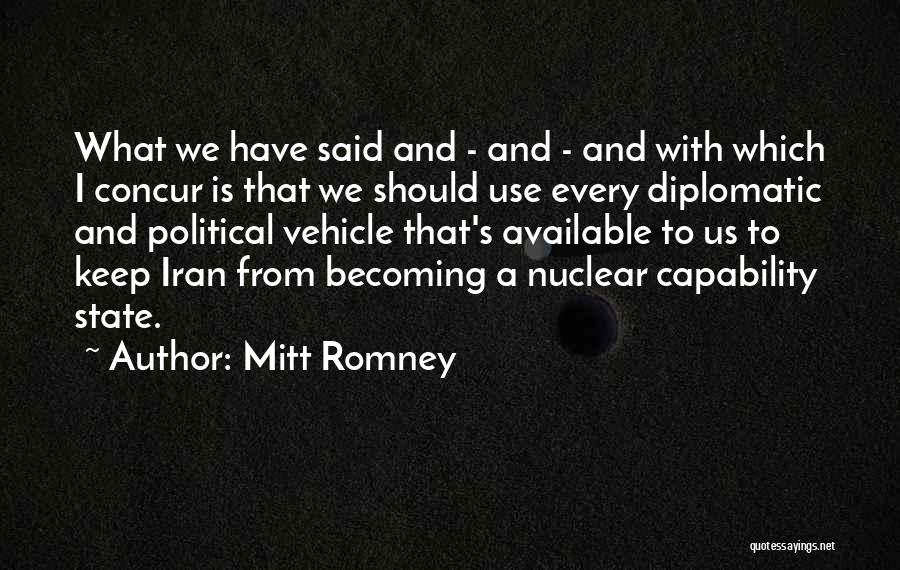 Concur Quotes By Mitt Romney