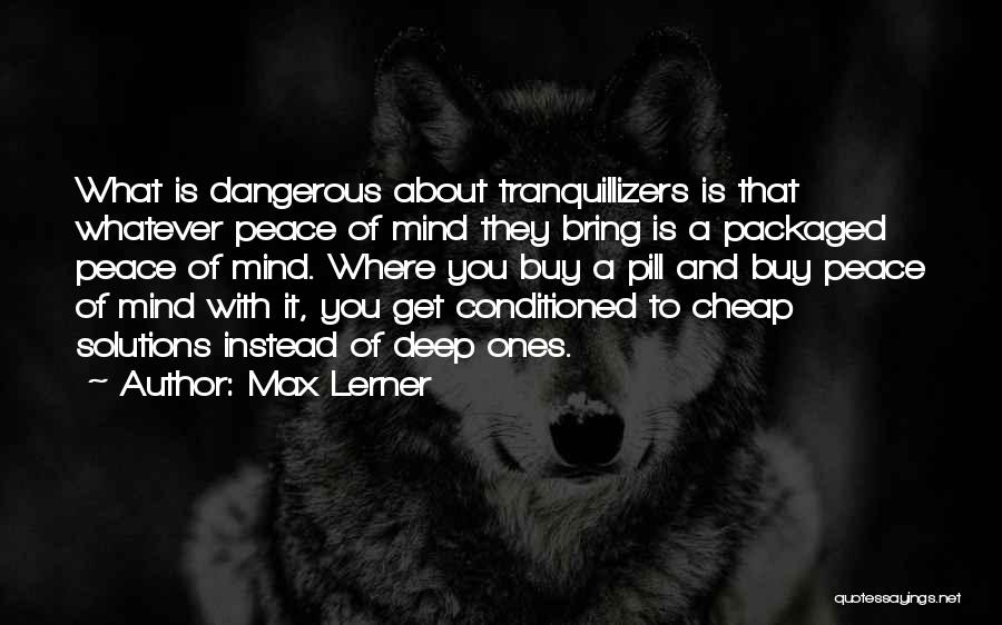 Conditioned Mind Quotes By Max Lerner