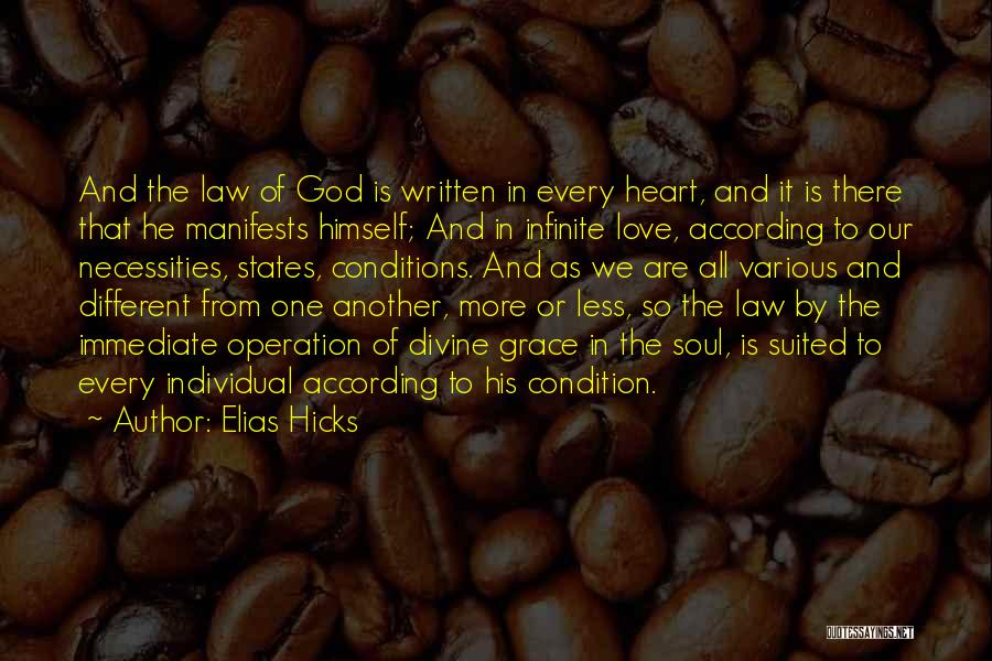 Conditions In Love Quotes By Elias Hicks