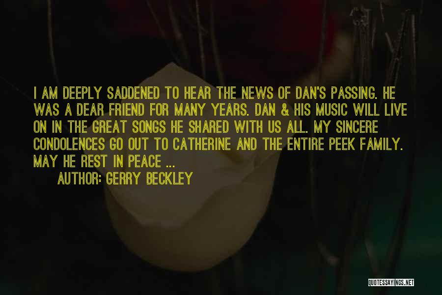 Condolences Quotes By Gerry Beckley