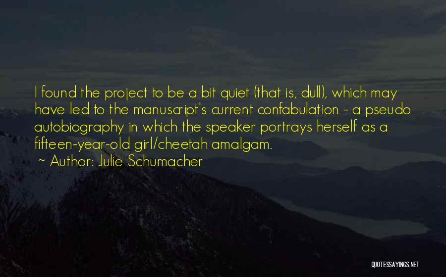 Confabulation Quotes By Julie Schumacher