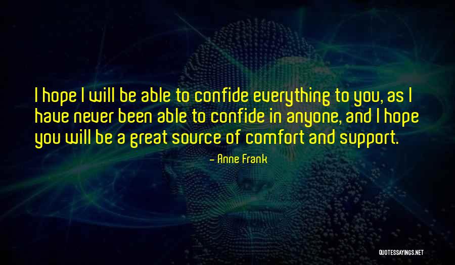 Confide Best Quotes By Anne Frank Confide Best Quotes By Anne Frank