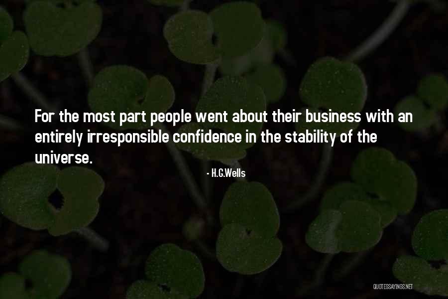 Confidence In Business Quotes By H.G.Wells Confidence In Business Quotes By H.G.Wells