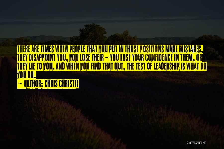 Confidence In Leadership Quotes By Chris Christie