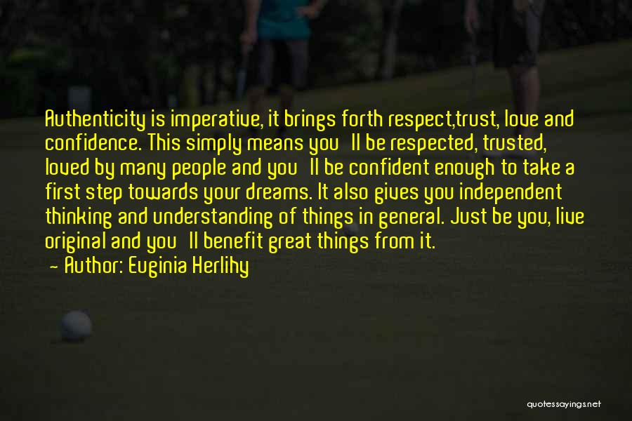 Confidence In Love Quotes By Euginia Herlihy