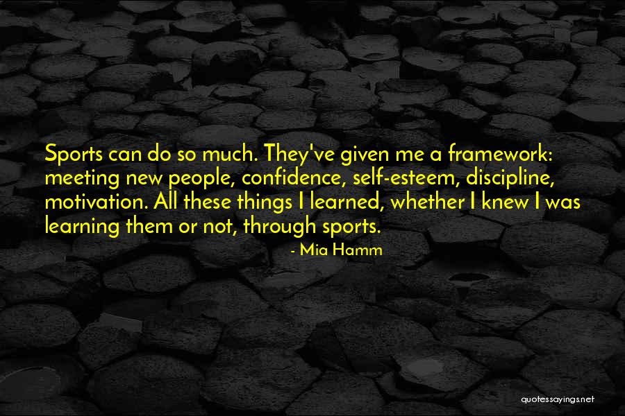 Confidence In Sports Quotes By Mia Hamm Confidence In Sports Quotes By Mia Hamm