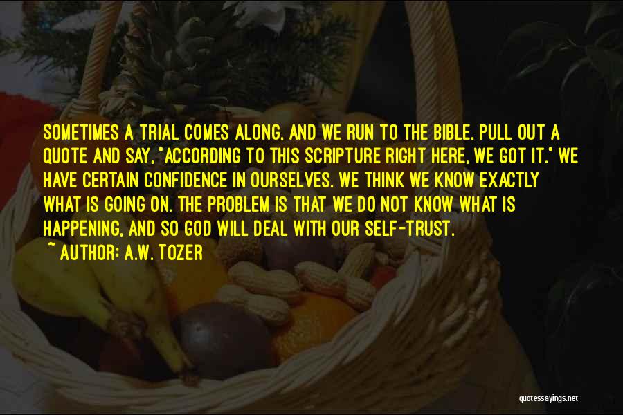 Confidence In The Bible Quotes By A.W. Tozer