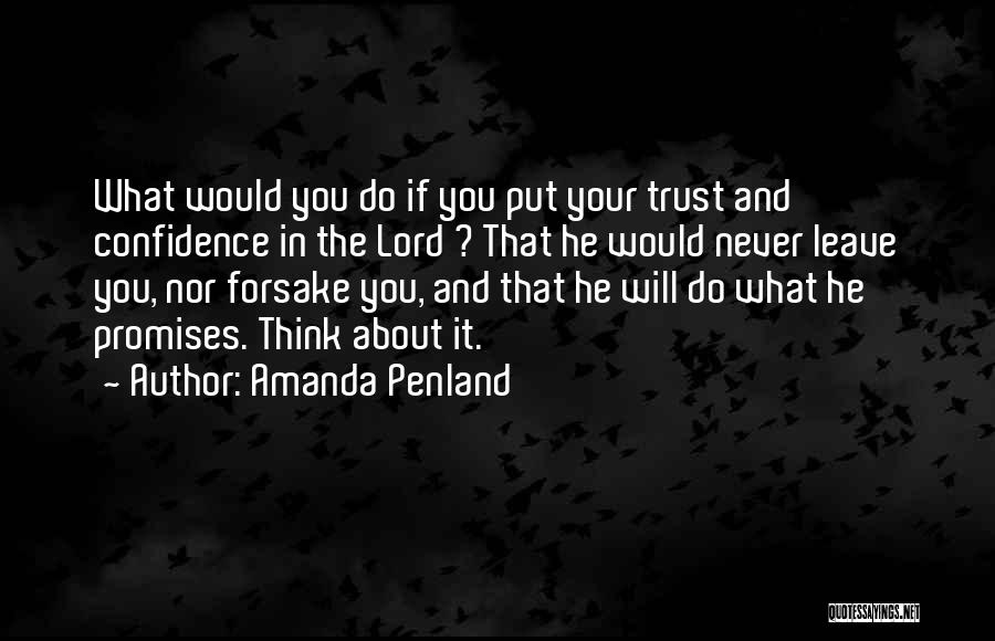 Confidence In The Lord Quotes By Amanda Penland