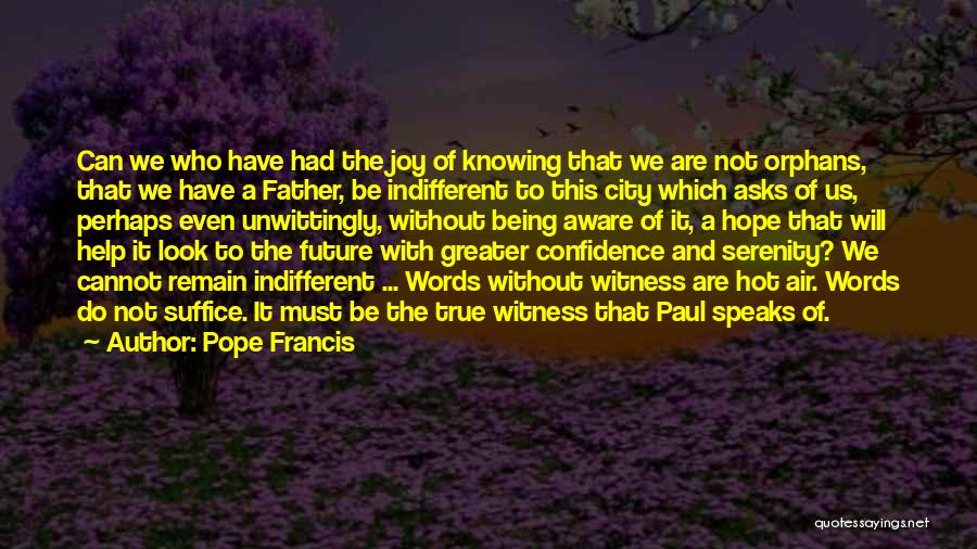 Confidence Is Hot Quotes By Pope Francis