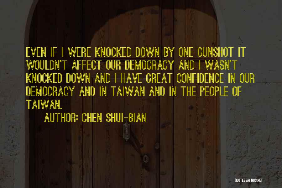 Confidence Knocked Quotes By Chen Shui-bian