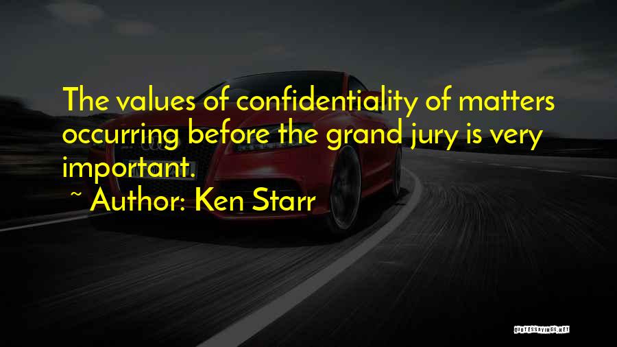 Confidentiality Quotes By Ken Starr