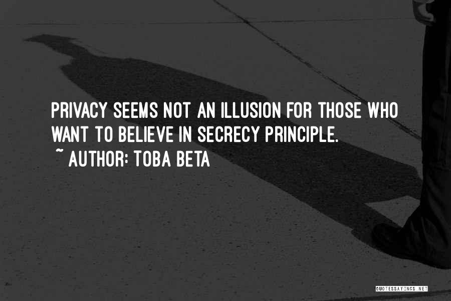 Confidentiality Quotes By Toba Beta