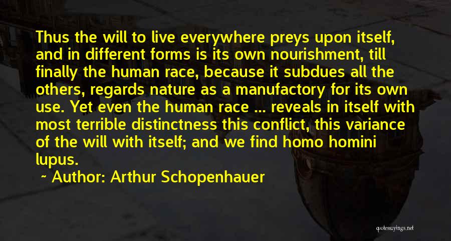 Conflict And Human Nature Quotes By Arthur Schopenhauer