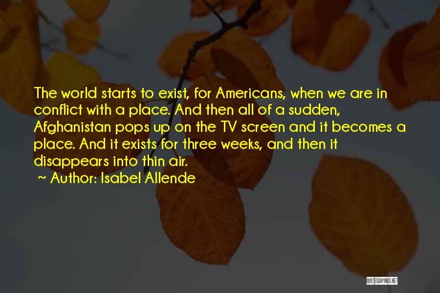 Conflict In The World Quotes By Isabel Allende