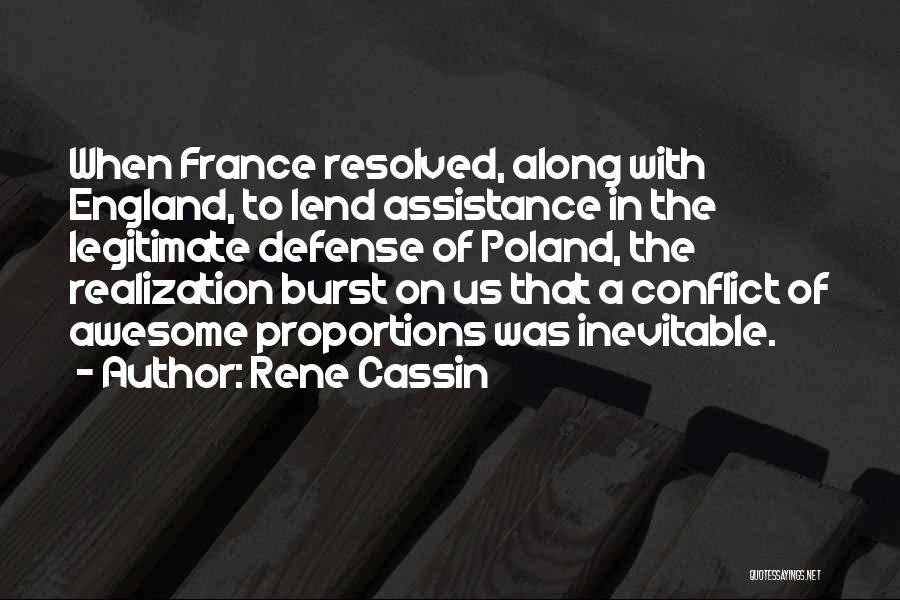 Conflict Is Inevitable Quotes By Rene Cassin