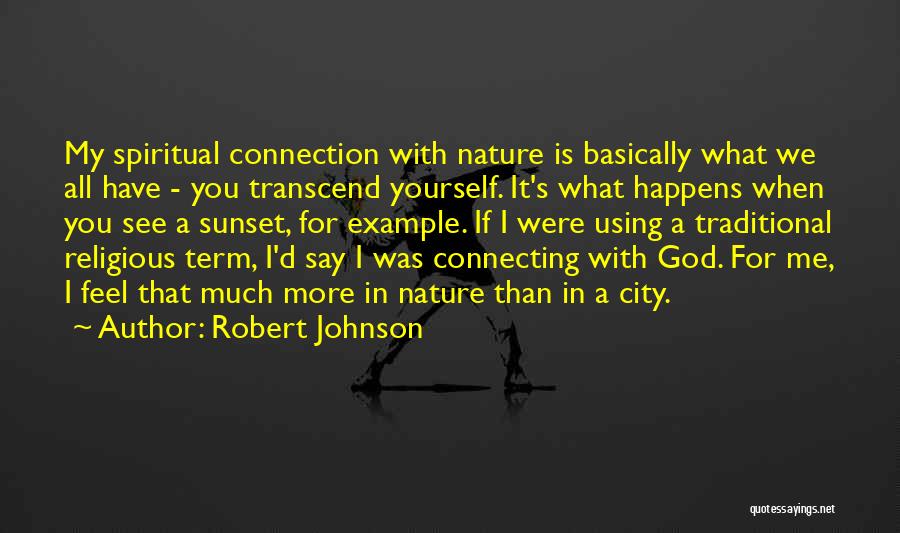 Connecting With Nature Quotes By Robert Johnson