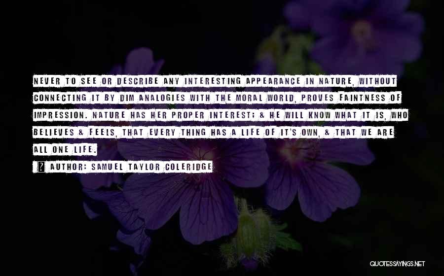 Connecting With Nature Quotes By Samuel Taylor Coleridge