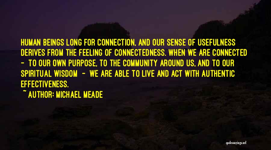 Connection And Community Quotes By Michael Meade