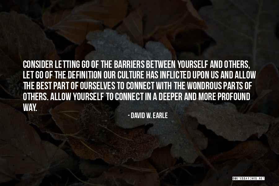 Connection In Love Quotes By David W. Earle