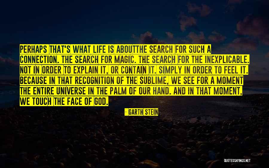 Connection To The Universe Quotes By Garth Stein Connection To The Universe Quotes By Garth Stein