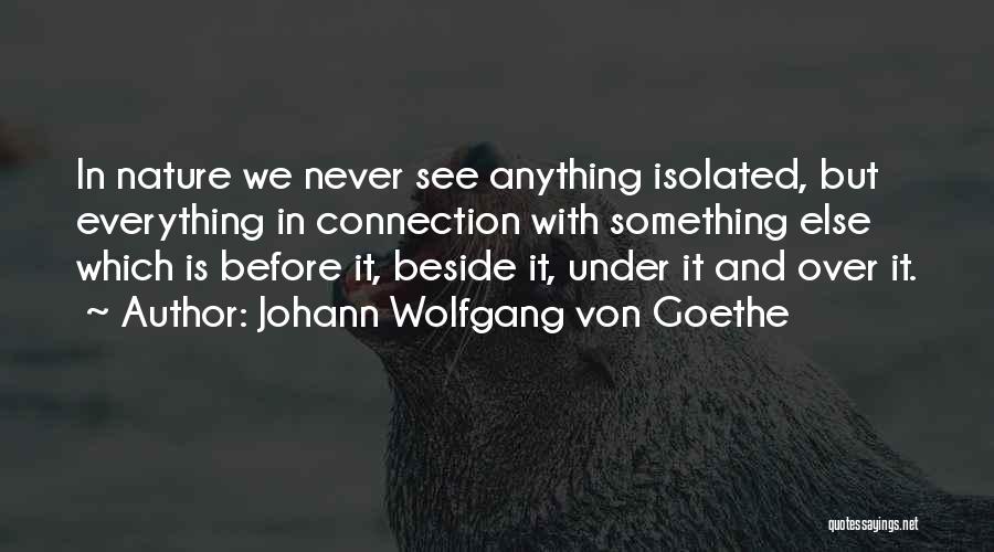 Connection With Nature Quotes By Johann Wolfgang Von Goethe