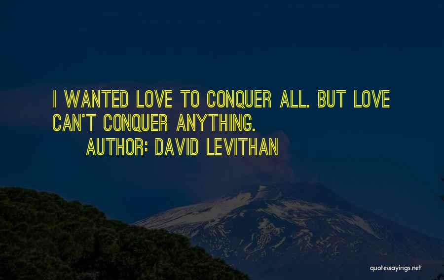 Conquer Anything Quotes By David Levithan