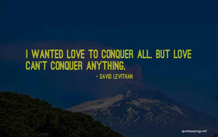 Conquer Anything Quotes By David Levithan