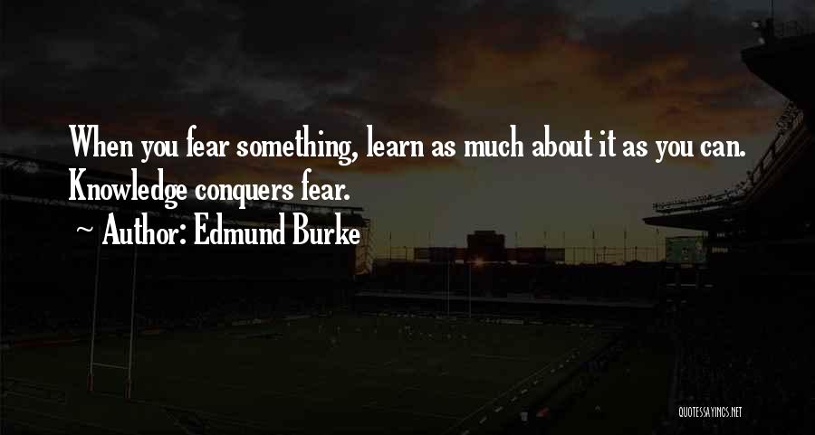 Conquering Fear Quotes By Edmund Burke