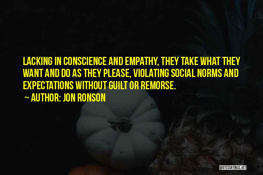 Conscience And Guilt Quotes By Jon Ronson