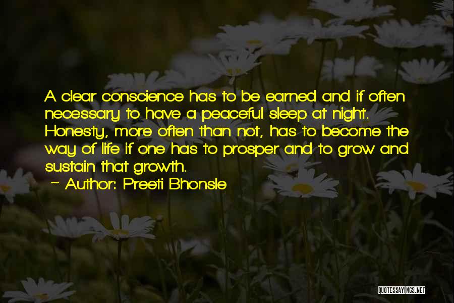 Conscience And Honesty Quotes By Preeti Bhonsle